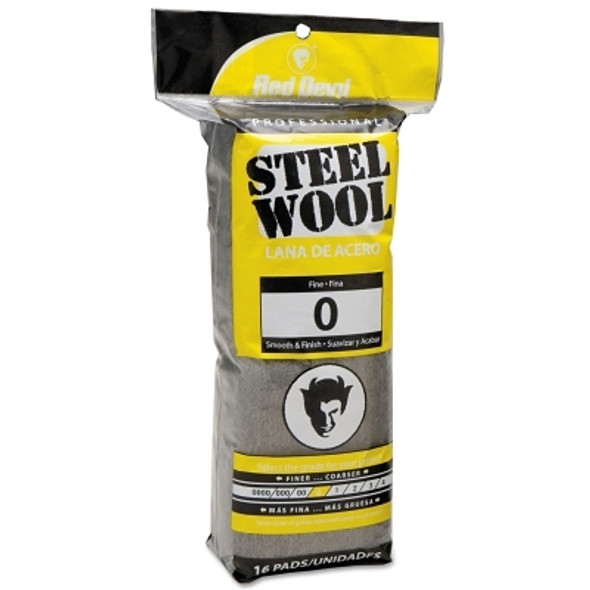 Red Devil Steel Wool, Fine, #0 (16 EA / PK)