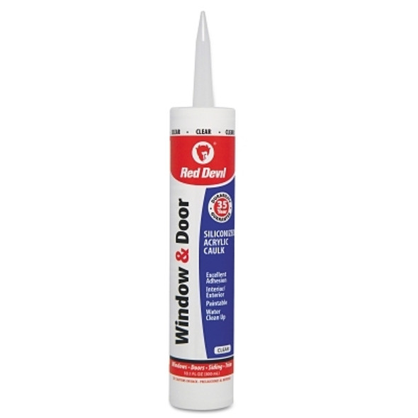 Red Devil Window, Door & Siding Sealants, 10.1 oz Cartridge, Clear (12 CQ / CA)