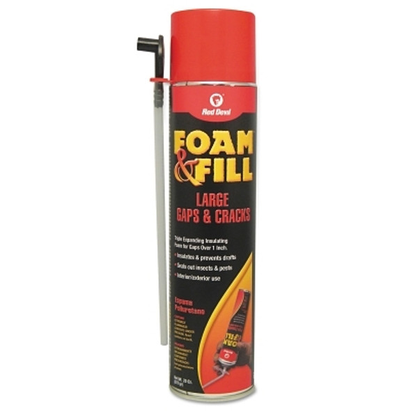 Red Devil Polyurethane Triple Expanding Foam, 20 oz Aerosol Can, Champagne (12 CN / CA)