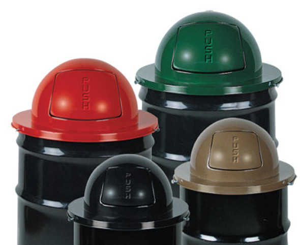Newell Rubbermaid Steel Dome Tops, For MT32, H55, H55E, SBR52; or 55 Gal. Drums, 24 1/2 in (1 EA/DZ)