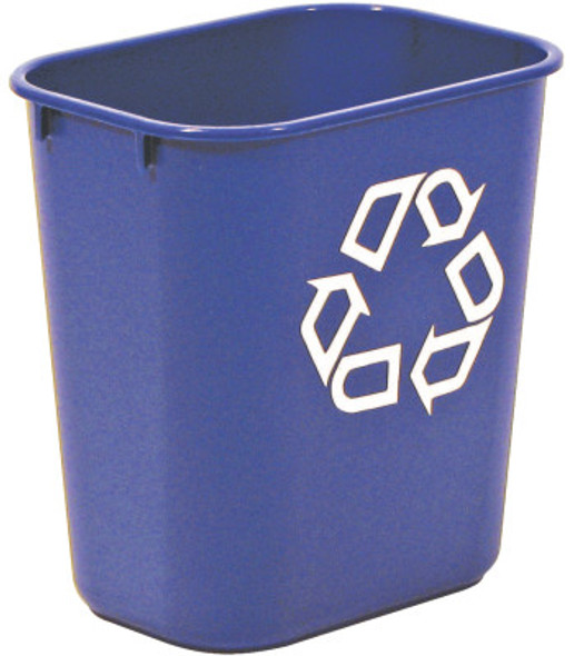 Newell Rubbermaid Deskside Recycling Containers, 13 5/8 qt, Plastic, Blue (1 EA/EA)