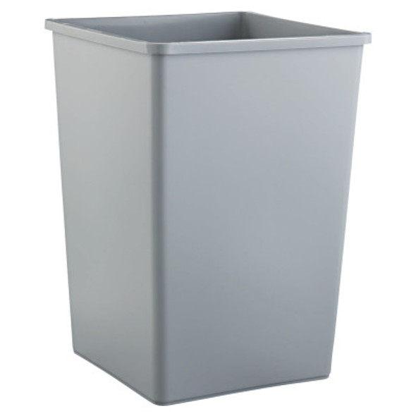 Newell Rubbermaid Untouchable Waste Container, Square, Plastic, 35gal, Gray (1 EA/EA)
