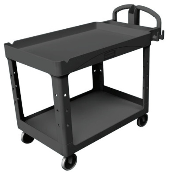 Newell Rubbermaid Heavy-Duty Lipped Shelves Utility Carts, 750 lb, 54 X 25 1/4 X 43 1/8h, Black (1 EA/EA)