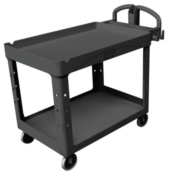 Newell Rubbermaid Heavy-Duty Lipped Shelves Utility Carts, 500 lb, 54 X 25 1/4 X 39 1/4h, Black (1 EA/CA)