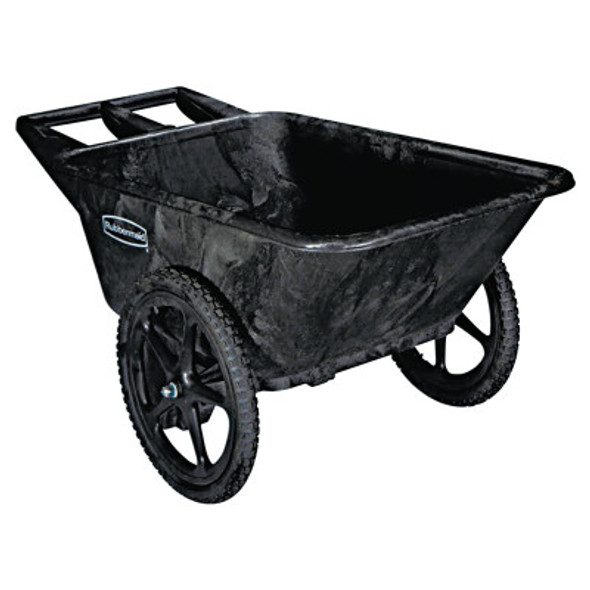 RUBBERMAID COMMERCIAL PROD. Big Wheel Agriculture Cart, 300-lb Cap, 32-3/4 x 58 x 28-1/4, Black (1 EA/EA)