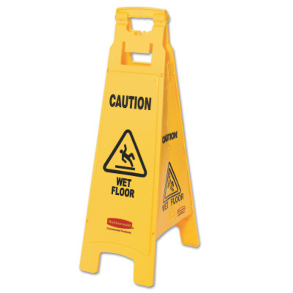 Newell Rubbermaid Floor Safety Signs, Closed (Multi-Lingual), Yellow, 25X11 (6 EA/EA)