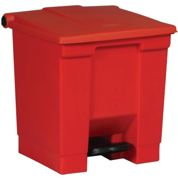 Newell Rubbermaid Step-On Containers, 8 gal, Plastic, Red (1 EA/PKG)