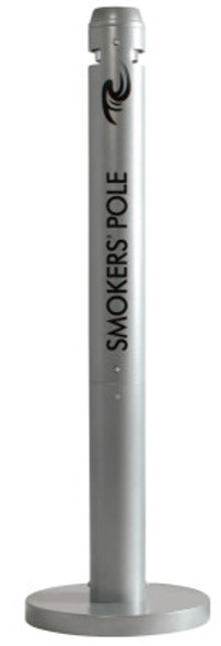 Newell Rubbermaid Smokers' Poles, 41 in h, Silver Metallic (1 EA/BOX)