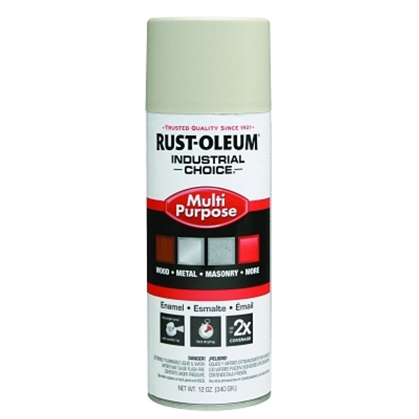 Rust-Oleum Industrial Choice 1600 System Enamel Aerosols, 12 oz, Almond, High-Gloss (6 CAN / CS)