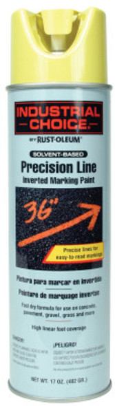 Rust-Oleum Industrial M1600/M1800 Precision-Line Inverted Marking Paint,17oz, High Visibility Yellow (12 CN/DOZ)