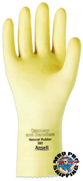 Unlined Latex Gloves, 6.5, Natural Latex, Natural (12 PR / DZ)
