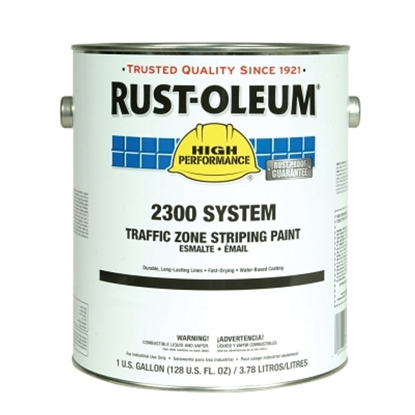Rust-Oleum High Performance 2300 System Traffic Zone Striping Paint, 1 gal, Black, Flat (2 CN / CA)
