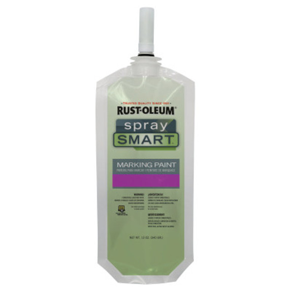 Rust-Oleum Industrial SpraySmart Marking Paint Pouches, 10.5 oz, Fluorescent Pink (12 EA/EA)