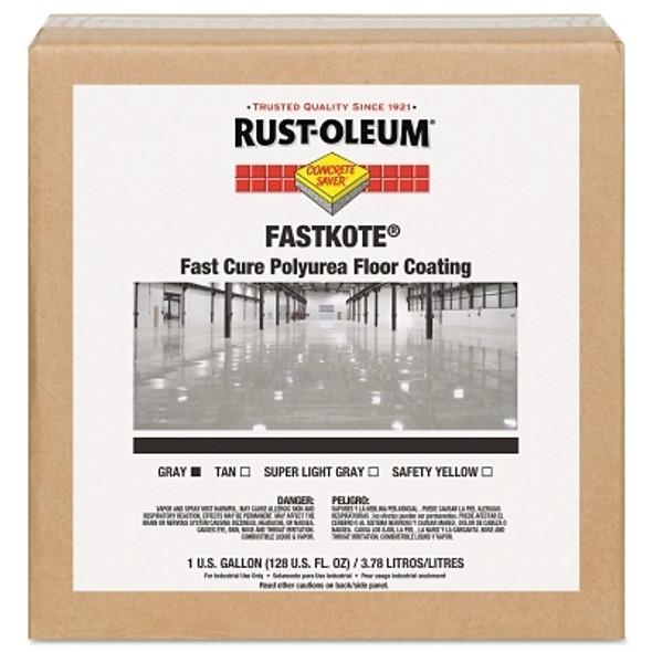 Rust-Oleum FastKote Polyurea Floor Coatings, Gray, 1 gal, Solvent (1 EA / EA)