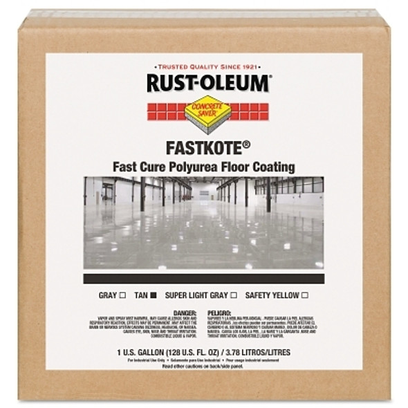 Rust-Oleum FastKote Fast Dry Polyurea Floor Coatings, Tan, 1 Gal, Solvent (1 EA / EA)