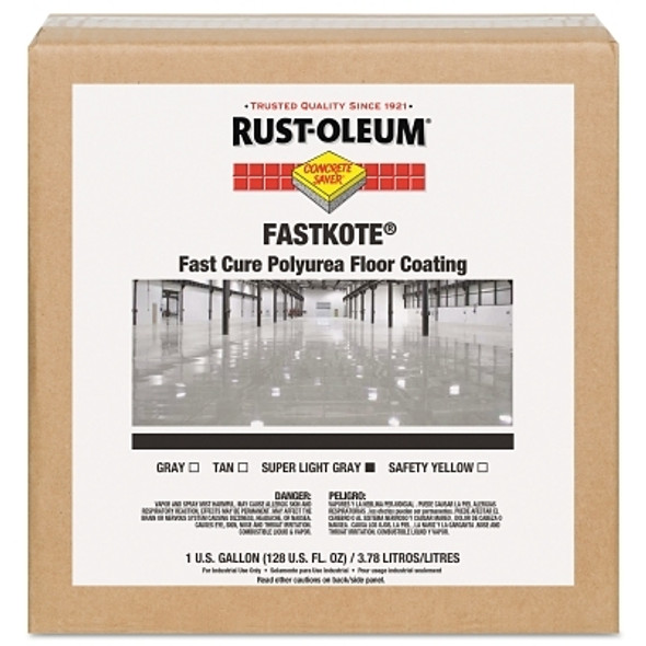 Rust-Oleum FastKote Polyurea Floor Coatings, Super Light Gray, 1 gal, Solvent (1 EA / EA)