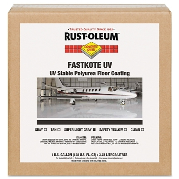 Rust-Oleum FastKote UV Stable Polyurea Floor Coatings, Light Gray, 1 gal, Solvent (1 EA / EA)