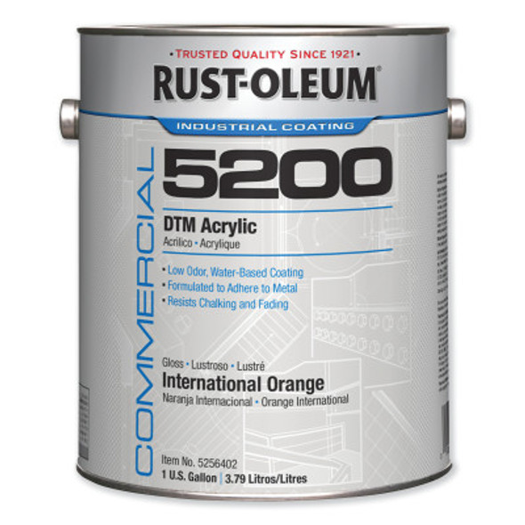 Rust-Oleum Industrial Commercial 5200 System DTM Acrylics, International Orange, Gloss (2 CA/CS)