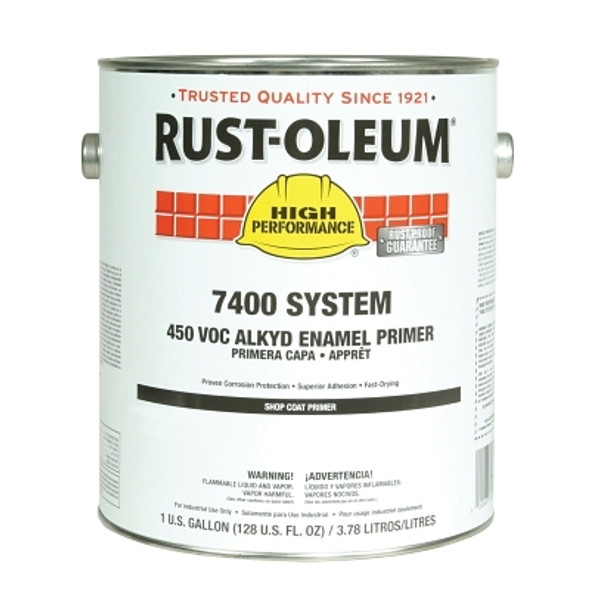Rust-Oleum High Performance 7400 System Alkyd Enamel Primers, 1 Gallon Can, Red (2 GAL / CS)