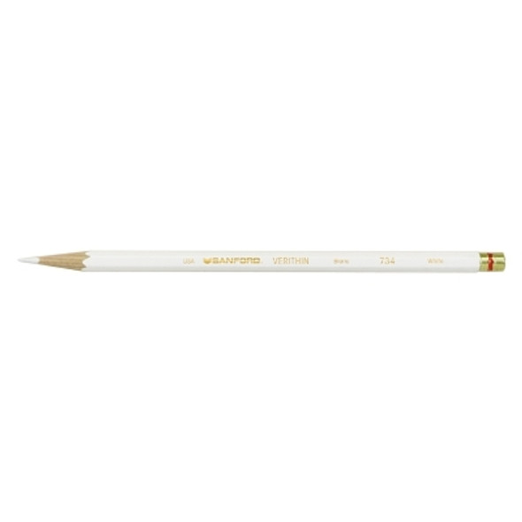 Prismacolor Verithin Art Pencil, Hard, White (12 EA / DZ)