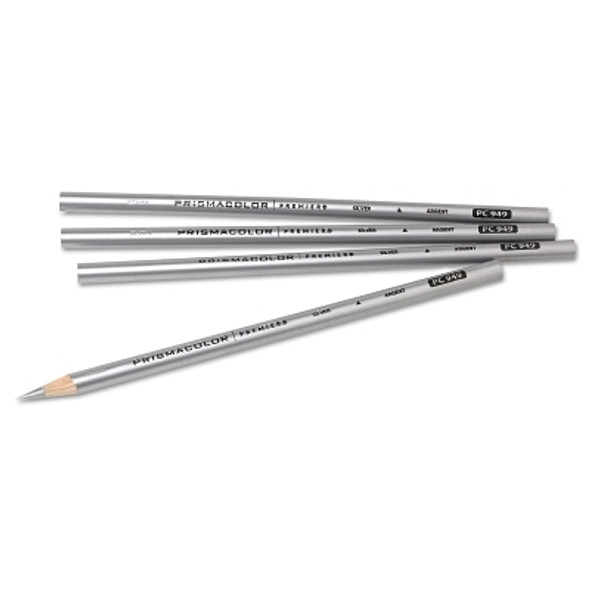 Prismacolor Thick Lead Art Pencil, Metallic Silver (12 EA / DZ)