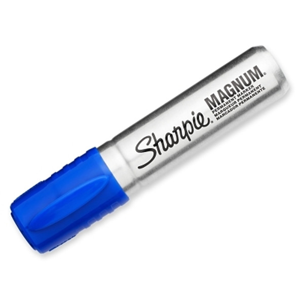 Sharpie Magnum Permanent Markers, Chisel Tip, Blue (12 EA / DZ)