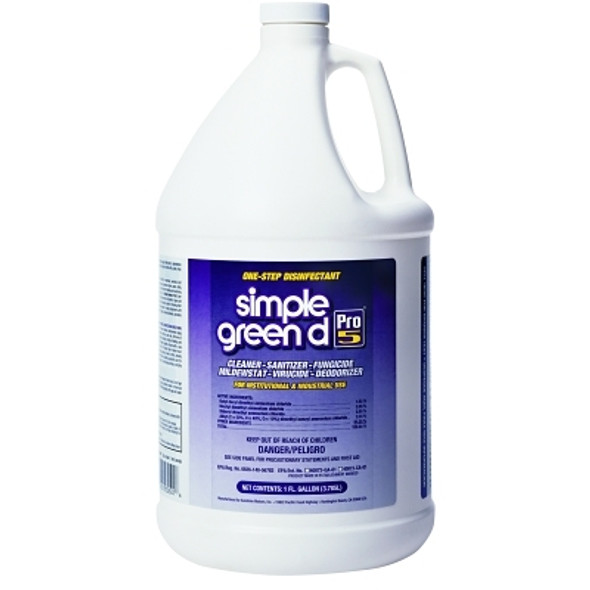 Simple Green d Pro 5 One-Step Disinfectant, 1 gal Bottle, Unscented (4 GA / CA)