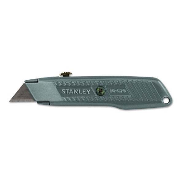 Interlock Retractable Utility Knife, 5-7/8 in L, Carbon Steel, Metal, Gray (1 EA)