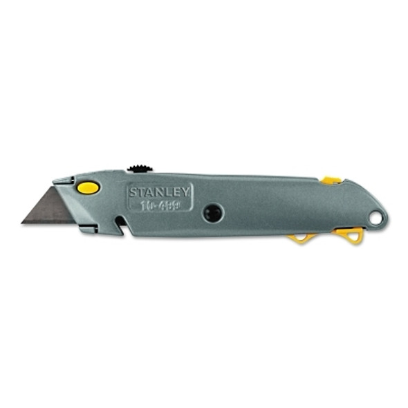 QuickChange Retractable Utility Knife, 6-3/8 in L, Carbon Steel, Metal, Gray (1 EA)