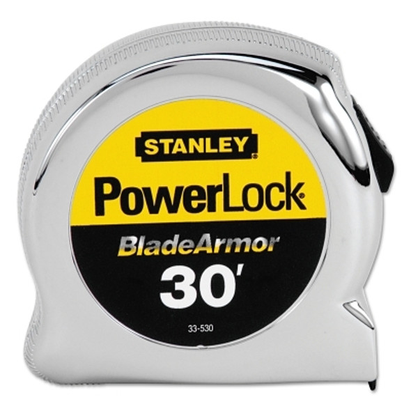 Stanley Powerlock Tape Rules 1 in Wide Blade w/BladeArmor, 1 in x 30 ft (1 EA / EA)