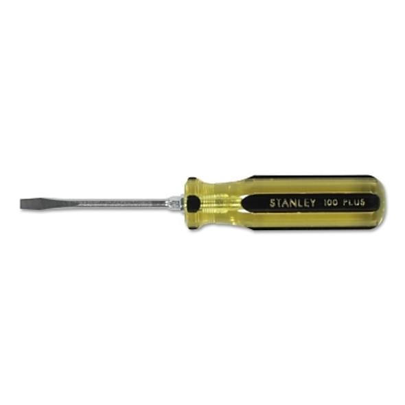 100 Plus Round Blade Standard Tip Screwdrivers, 7/32 in, 6 3/4 in Long (1 EA)