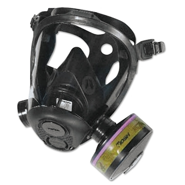 Survivair Opti-Fit Tactical Gas Mask, Medium, 5-Point Strap (1 EA)