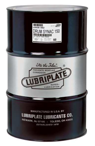 Lubriplate SYNAC-150, Diester synthetic air compressor fluid, ISO-150 (55 Gal / 400lb. DRUM)