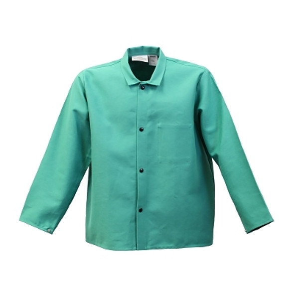 Flame Resistant Jacket, X-Large, Cotton Blend, Green (1 EA)