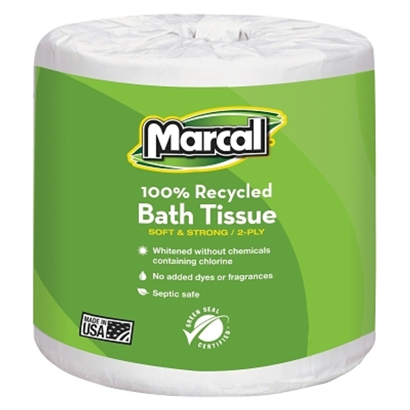Marcal 100% Recycled Two-Ply Bath Tissue, White (48 RL / CT)