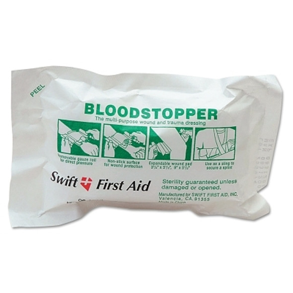 Bloodstopper Bandages, 5 in x 8 in, Sterile Gauze, Gauze, 1 each (1 EA)