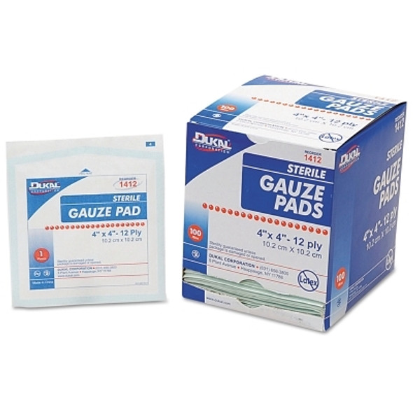 Gauze Pads, Sterile, 4 in x 4 in (1 BX / BX)