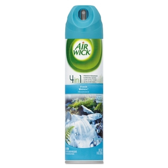 Air Wick 4 in 1 Aerosol Air Freshener, Fresh Waters, 8 oz Aerosol (12 EA / CT)