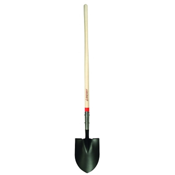 Round Point Shovel, 12 in L x 8.75 in W Blade, #2, 48 in L North American Hardwood Straight Handle (1 EA)