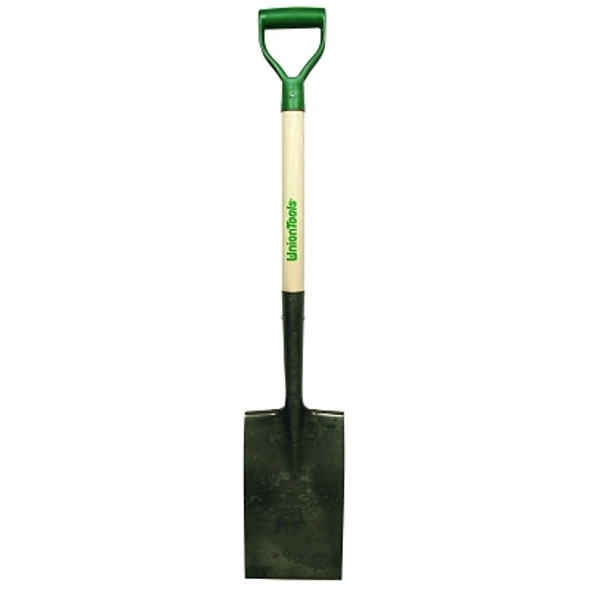 Garden Spade with Poly D-Grip, 12 in L x 7.25 in W Open-Back/Turned Step Blade, 28 in L White Ash Handle (1 EA)