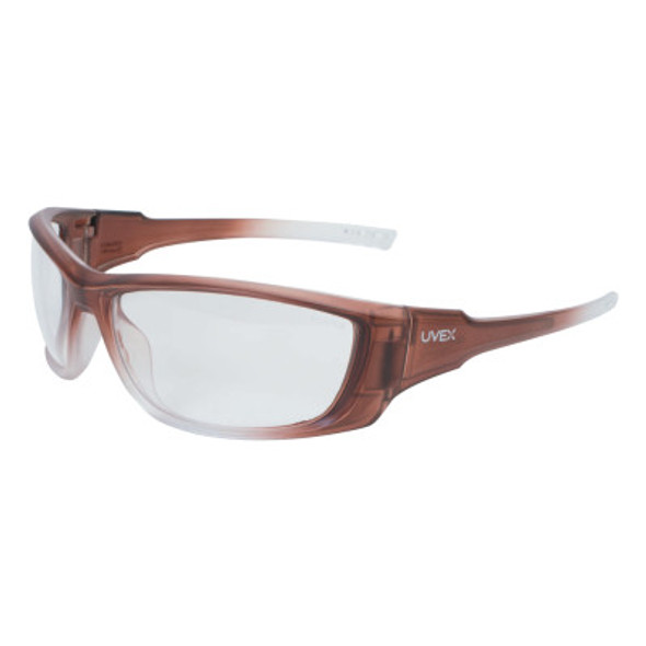 A1500 Series Safety Eyewear, Clear Lens, UvextraAF, Matte Brown Frame (10 EA / PK)