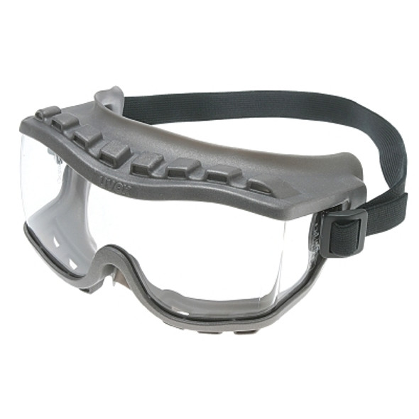 Strategy Goggles, Clear/Gray, Uvextra Antifog Coating, Fabric Strap, Direct Vent (10 EA / BOX)