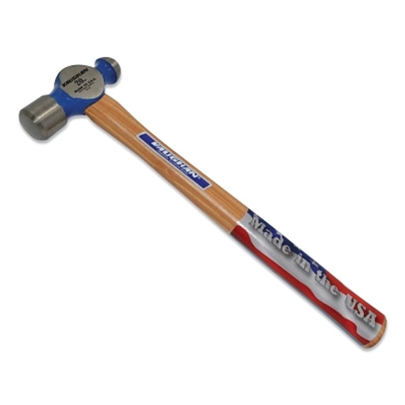 Commercial Ball Pein Hammer, Hickory Handle, 15 in, Forged Steel 20 oz Head (1 EA)