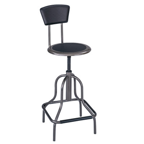 SAFCO PRODUCTS COMPANY STOOL-HI BASE-W/BACK-BK (1 EA / EA)