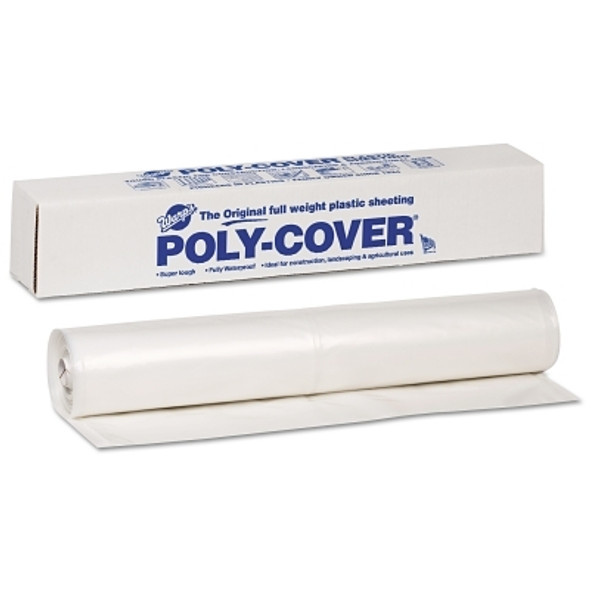 Warp Brothers Poly-Cover Plastic Sheeting, 4 mil, 10 ft W x 100 ft L, Clear (1 ROL / ROL)