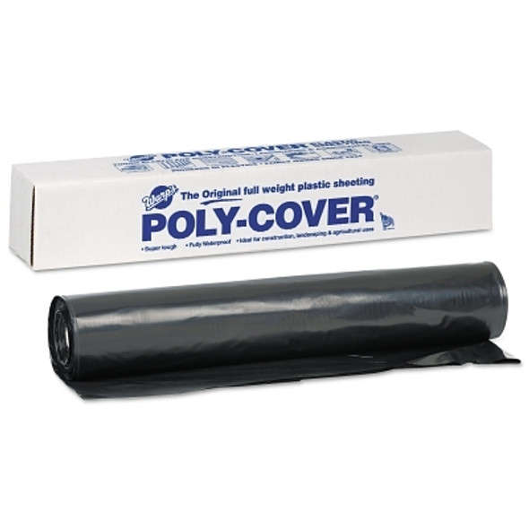 Warp Brothers Poly-Cover Plastic Sheeting, 6 mil, 20 ft W x 100 ft L, Black (1 ROL / ROL)