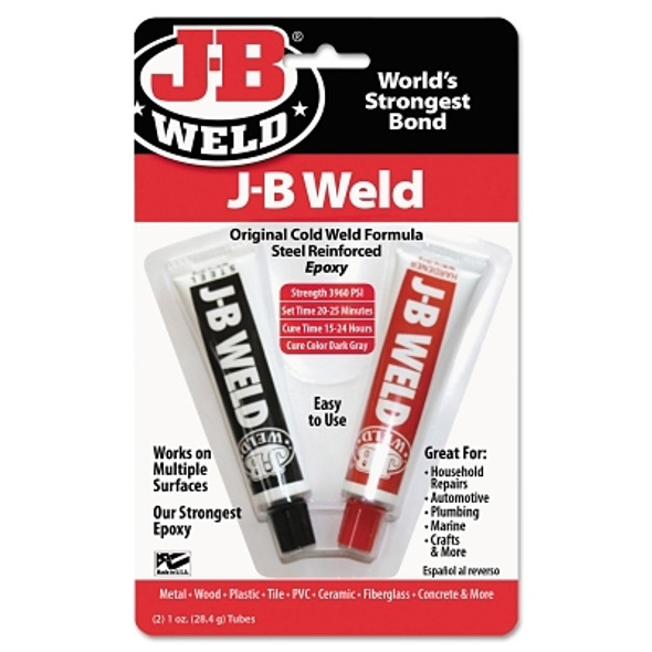 J-B Weld Cold Weld Compound, 2 oz (2 x 1 oz) Skin Packed, Dark Grey (1 EA / EA)