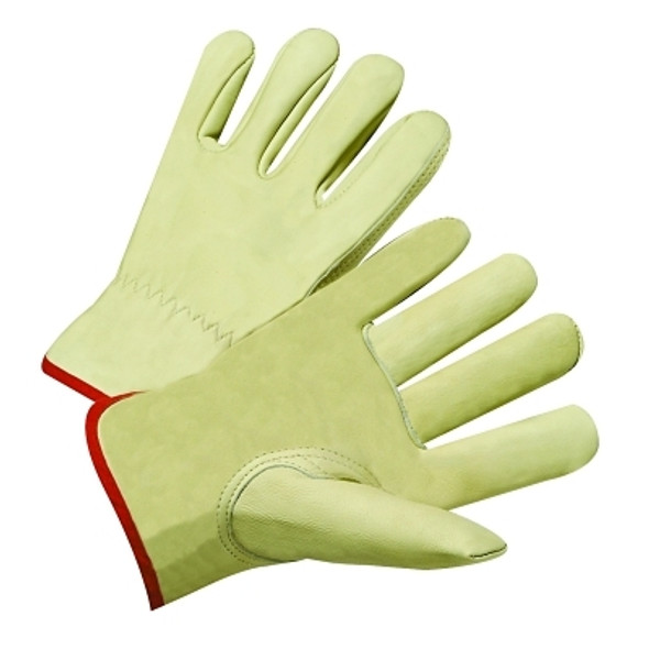 Standard Grain Cowhide Leather Driver Gloves, Large, Unlined, Tan (12 PR / DZ)