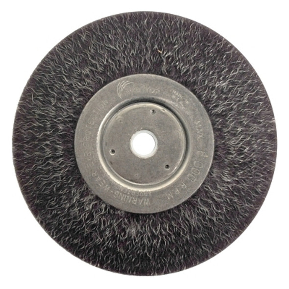 Weiler Polyflex Narrow Face Crimped Wire Wheel, 6 in D, .0104 Wire, 5/8-1/2 Arbor Hole (2 EA / CTN)