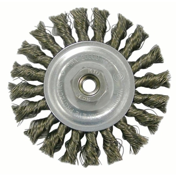 Weiler Vortec Pro Knot Wire Wheel, 4 in Dia, .014 Stainless Steel, Retail Pk (1 EA / EA)